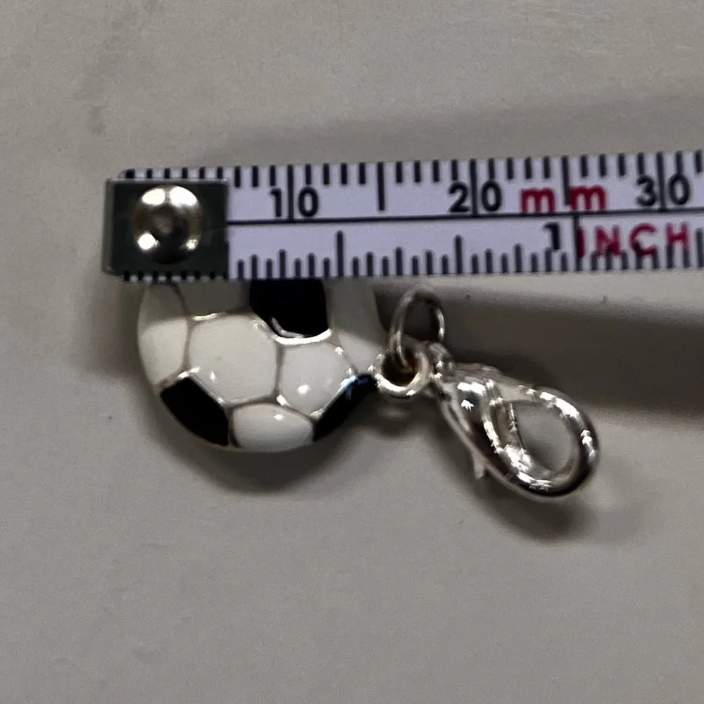 Vintage Claire’s Soccer Ball Dangle Charm with Lobster Clasp